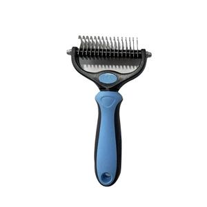<b>Pet</b> Detangling Comb Double Sided Dog Grooming <b>Brush</b> Plastic Stainless Steel Large Size - Product Image 1