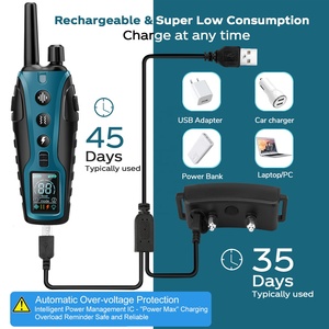 Bousnic kerah pelatihan anjing elektronik, kerah kejut anjing IPX7 dapat diisi ulang dengan Remote untuk anjing besar - Product Image 4