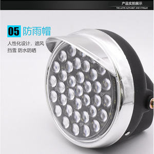 Phare LED rond 12V-80V 36 LED pour tricycle électrique, moto, éclairage avant universel - Product Image 4