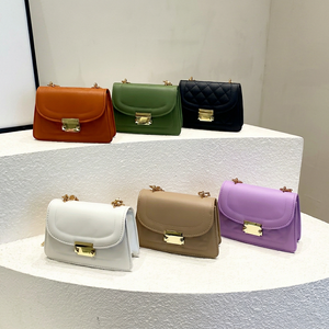 Popular 'ins' Style PU Leather Handbag 2026. Trendy Korean-style Fashionable Chain Crossbody Bag Stylish Hasp Closure <b>Bow</b> - Product Image 1