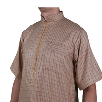 2024 nuevo estilo marroquí 54-62 tamaño calidad Superior bordado Diseño Koshibo hecho manga corta musulmán vestido largo para hombres