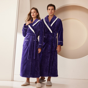 <span class=keywords><strong>Peignoir</strong></span> <span class=keywords><strong>Femme</strong></span> Chaud en Flanelle Douce, <span class=keywords><strong>Grande</strong></span> <span class=keywords><strong>Taille</strong></span>, <span class=keywords><strong>Peignoir</strong></span> Long pour Homme et <span class=keywords><strong>Femme</strong></span>, Personnalisable - Product Image 2