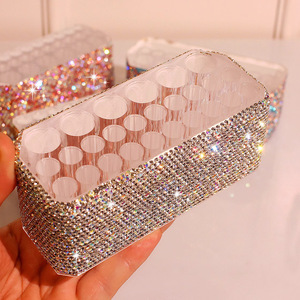 Nuevo Organizador de Maquillaje Multifuncional, Caja de Almacenamiento de Cosméticos, Porta Brochas, Porta Brochas de Uñas de Lujo Hecho a Mano con Pedrería - Product Image 5
