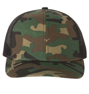 Sombrero de camionero de camuflaje de 6 paneles a la moda, gorra de lona vaquera con estampado de camuflaje negro, logotipo personalizado para ciclismo al aire libre, Playa informal - Product Image 5