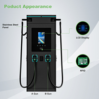 Nuevo Cargador Rápido para Vehículos Eléctricos DC de 320/360/400/480KW CCS2 con Doble Conector, IP55, Nivel 3
