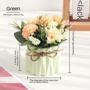 <span class=keywords><strong>ดอก</strong></span>ไฮเดรนเยียปลอมในกระถางเซรามิก ใบพลาสติก ขนาดเล็ก เหมาะสำหรับตกแต่งโต๊ะทำงานในสำนักงาน - Product Image 3