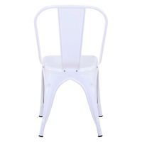 Chaise de salle à manger moderne en métal, robuste, empilable, pour usage hôtelier, écologique, imperméable, avec revêtement poudré, design industriel antique
