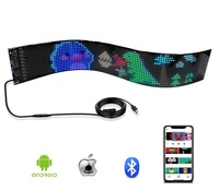 Haute qualité 19cm * 176cm LED Flexible étanche Bluetooth autocollant écran téléphone contrôlé IP65 camion diable yeux écran