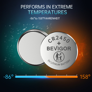 BEVIGOR <span class=keywords><strong>CR</strong></span> <span class=keywords><strong>2450</strong></span> Clé de voiture à télécommande cylindrique au lithium-ion, <span class=keywords><strong>pile</strong></span> bouton 12 pièces Pack <span class=keywords><strong>3V</strong></span> <span class=keywords><strong>2450</strong></span> - Product Image 5