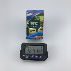 Xinjia XJ-613D Electronic Clock Digital Car Clock With Adhesive Mount Battery Powered Plastic Frame Multifunctional Display - Product Image 2