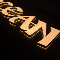Personnalisé 3D Acrylique De Signe de Lettre De Canal de Publicité de Magasin de Logo Enseigne Pour Le Center Commercial