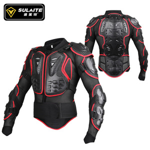 SULAITE Armadura Protectora de Cuerpo Completo para Motociclismo, Equipo de Ciclismo Transpirable Unisex Negro Rojo - Product Image 1