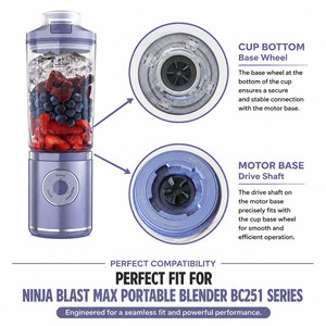 Vaso de Repuesto para Licuadora Portátil <span class=keywords><strong>Ninja</strong></span> Blast Max BC251, Vaso de 22 oz con Tapa Giratoria para Batidos - Product Image 3