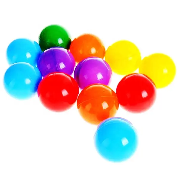 Mainan Edukatif bola bermain plastik uniseks bayi 2-4 Tahun dekorasi bola PE ukuran kecil kotak warna 5-7 tahun 8-13 tahun anak-anak