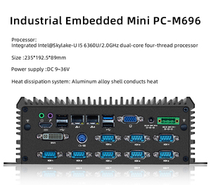 Industriële ingebouwde ventilatorloze mini-pc Intel Celeron J1900 met <span class=keywords><strong>2</strong></span> Gigabit Lan-poort Geschikt voor thuiskantoor Industrie US AU-stekkers - Product Image 1