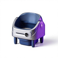 Toilette automatique intelligente pour chat 65L, bac à litière couvert, écologique, anti-odeurs, design ouvert, pour usage intérieur multi-chats, facile à utiliser