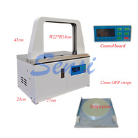 SS-RJ3000 Automatische Umreifungsmaschine für 12mm OPP-Bänder, Bündelungsmaschine für Kleinpakete, Leichtkabel, Etiketten und Rechnungen