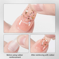 Gel UV de construction souple en caoutchouc personnalisé, sans TPO, sans HEMA, à retirer par trempage, écologique, longue durée, durcissement rapide, sans chaleur, gel de renforcement