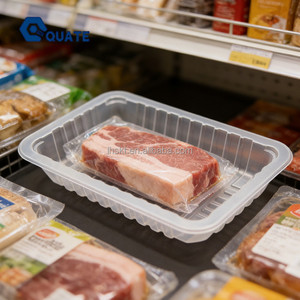Bandejas de plástico desechables personalizadas de fábrica para carne de res, pan, alimentos congelados al vacío y carne fresca, tipo blister MAP - Product Image 3