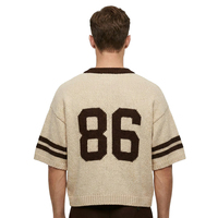 XUFEI Fabricant OEM de sweats en jersey pour hommes, coupe courte et ample, en coton et acrylique, de haute qualité, avec logo personnalisé