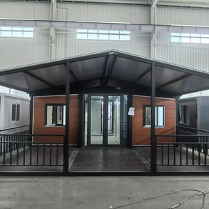 Casa Contenedor de Acero Expandible de Doble Ala de Lujo de 20-40 Pies, Diseño del Sudeste Asiático, Prefabricada y Plegable, Dos Oficinas en Casa - Product Image 1