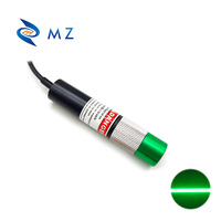 Pièces d'équipement laser Mise au point réglable D16mm 520nm 50mW Lentille en verre CW Machine industrielle Module laser à ligne verte