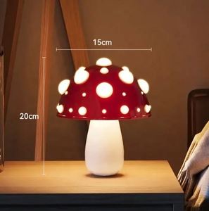 Vente directe d'usine Bar mignon <span class=keywords><strong>champignon</strong></span> lumière Mini lampe de table rechargeable avec abat-jour de couleur <span class=keywords><strong>rouge</strong></span>/violet/vert/bleu/jaune - Product Image 6