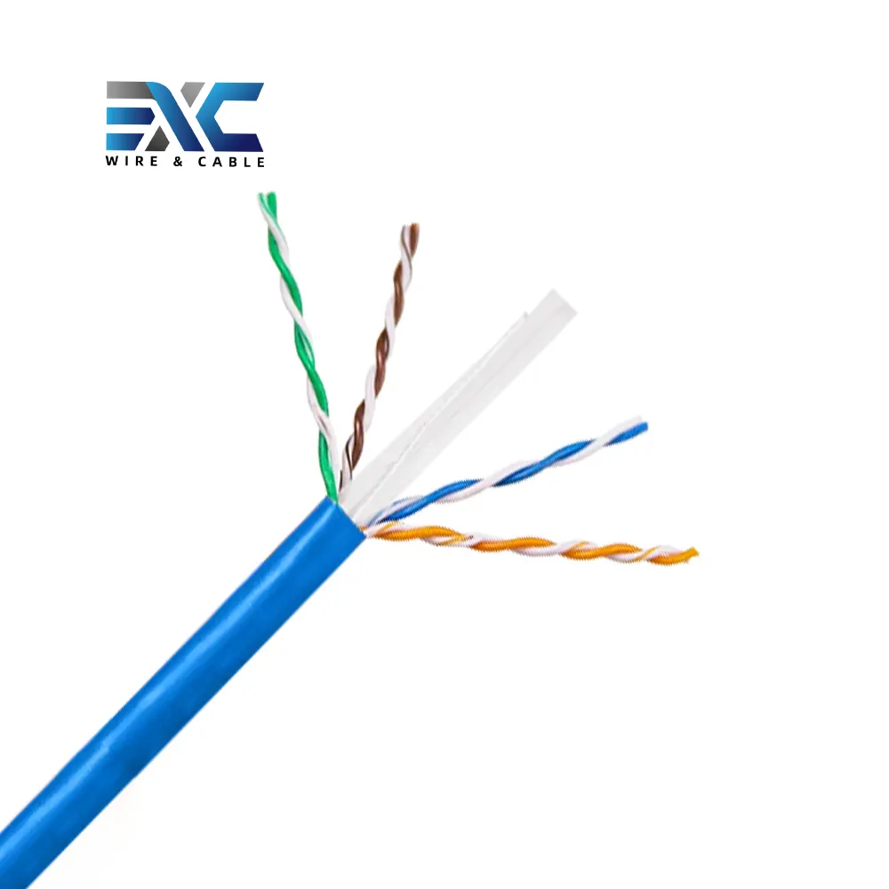 Фабрика EXC cat6 UTP 305 м, медный кабель CCA lan, сертифицированный для сети 24AWG 1000ft cat6a rj45 кабель