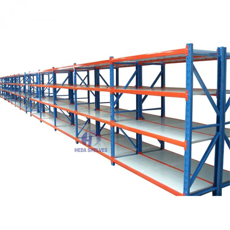 Étagère de rangement réglable en acier à usage moyen, étagère de stockage à usage moyen pour l'usine de Rack d'entrepôt