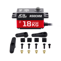 AGFRC A50CHM 18KG alto Torque 8,4 V bajo perfil sin núcleo programable Digital Metal Gear Servo RC Racing Car Robot