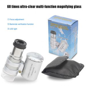 X40 microscopio portatile <span class=keywords><strong>1000X</strong></span> LED strumenti ottici palmare diamante ingrandimento occhio di vetro lente di ingrandimento in metallo per la lettura - Product Image 6