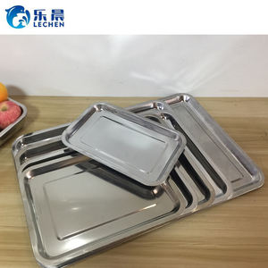 Bandeja cuadrada de acero inoxidable para servir comida, utensilio de cocina para pulir, todos los tamaños, se puede elegir - Product Image 4
