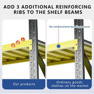 Industrial Warehouse Storage Rack <strong>Stacking</strong> <strong>Shelf</strong> Rack Boltless Shelving Rack Price Steel CE Storage Cabinet 4 Layer 120kg - Product Image 3