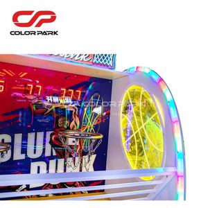 เครื่องเล่นเกมอาร์เคดหยอดเหรียญรุ่นใหม่ สีสันสดใส สำหรับเด็กเล่นสองคน เกมบาสเก็ตบอลและลอตเตอรี่ - Product Image 4