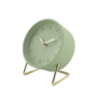 Jam Alarm meja logam Retro kamar tidur, Jam Alarm Analog Vintage, tidak bersuara, samping tempat tidur, ruang tamu, hadiah kamar tidur