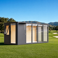 COCOVIA Cabane préfabriquée de luxe en aluminium, rétrocadre modulaire architectural, villa de glamping haut de gamme, cabane de villégiature extérieure premium