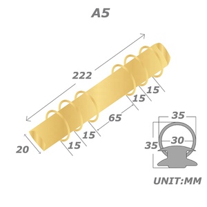 Yihe Thương Mại Điện Tử Bán Chạy Nhất 35Mm 6 Ring-Kích Thước A5 Vải Da Chất Kết Dính Ví Fly Leaf Túi Cho Ngân Sách Tiền Mặt Quản Lý - Product Image 6
