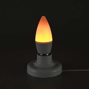 หลอดไฟ LED รูปทรงเทียน แสงเปลวไฟจำลอง แสงตกแต่งสร้างบรรยากาศ ตัวหลอดพลาสติก พร้อมปลั๊กไฟ - Product Image 1