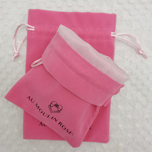 Custom Printed Luxury Drawstring Perfume Pen Watch Jewelry Gift Makeup Velvet <b>Pouch</b> Bag for Jewelry - Product Image 2