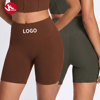 Short cycliste de yoga taille haute, sans couture avant, effet push-up, style occidental, pour la gym, vente en gros directe usine