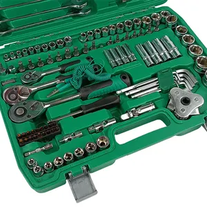 Набор инструментов для ремонта нескольких автомобилей с трещоткой, комбинированный набор инструментов, набор головок с гаечным ключом, 121 шт.