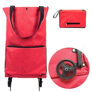 Sac de courses pliable en tissu Oxford 600D en gros, chariot de courses pliable en microfibre, sac de courses pour la maison - Product Image 3