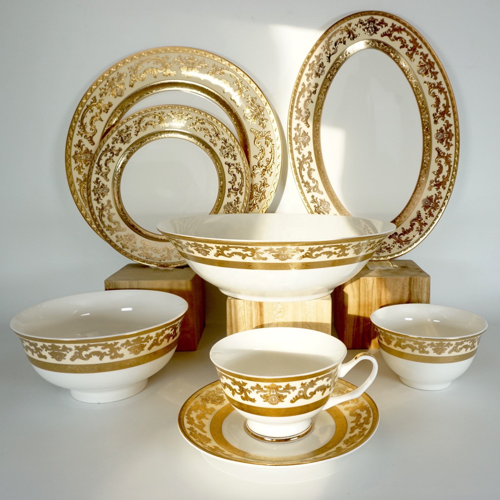 Gold Vajilla Royal Porcelana Royal Kent Vajilla Vajilla Completa