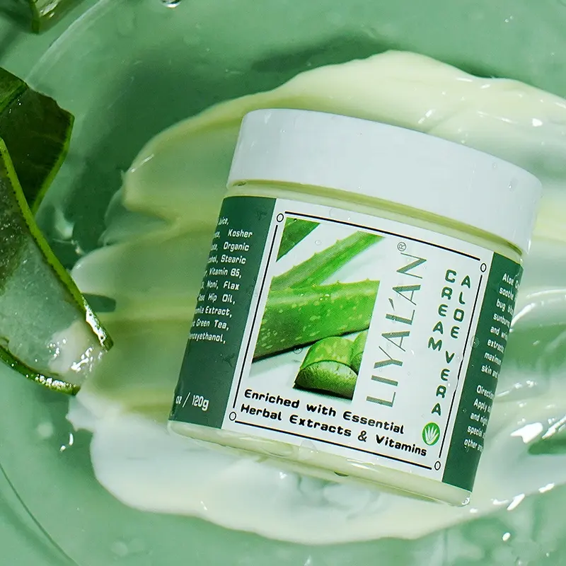 Private Label Shrink Pore Soothe Sensitive Skin Smooth Lighten Acne Moisturizing Aloe Vera Face Cream