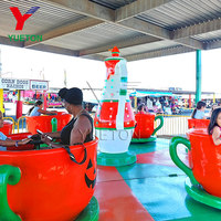 Manège à tasses de haute qualité pour enfants, monté sur remorque, attractions de manège à tasses de café