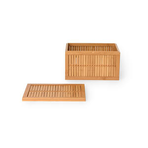 Panier de rangement rectangulaire de haute qualité Panier de rangement portable avec couvercle Stockage d'articles divers - Product Image 5