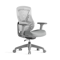 Chaise de bureau de direction pivotante de luxe Foshan à dossier moyen, pour salle de réunion, avec grand dossier, cadre blanc