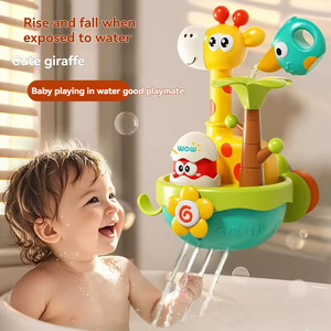 Jouet de <span class=keywords><strong>bain</strong></span> pour bébé, arrosoir fleur, jouet de piscine et de baignoire avec ventouse puissante, jouet girafe pour le temps sur le ventre, cadeaux de douche pour enfants - Product Image 2