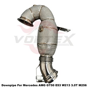 ท่อดาวน์ไปป์ Vortex High Flow SS304 แบบป้องกันความร้อนสำหรับ Mercedes AMG GT50 E53 W213 3.0T M256 ระบบติดตั้งโดยตรง - Product Image 2
