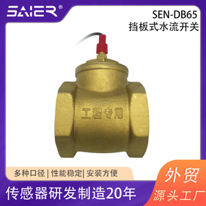 Débitmètre en laiton de 2,5 pouces à haut débit avec commande à palette, type déflecteur, détection de débit d'eau et protection contre la coupure - Product Image 5